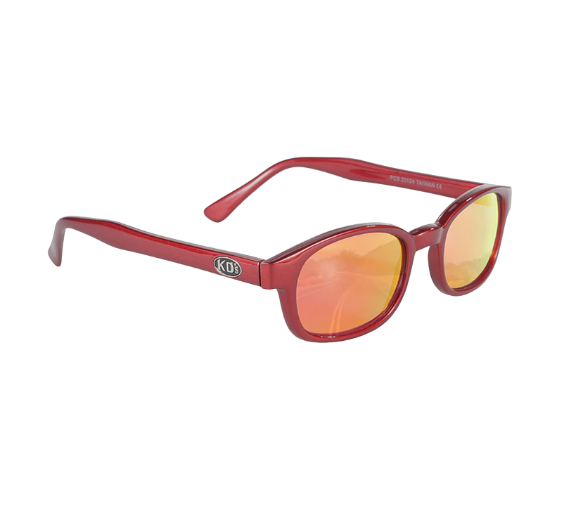 Sunglasses KD's 20124 - metallic red and mirror orange lenses