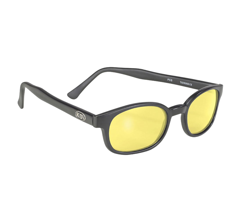 X KD s 11112 Sunglasses Bold Yellow Lenses Matte Black Frame