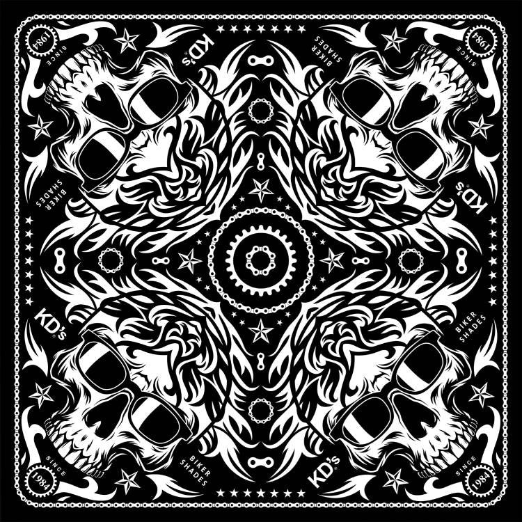 Bandana skull - Black and white - KD's collector