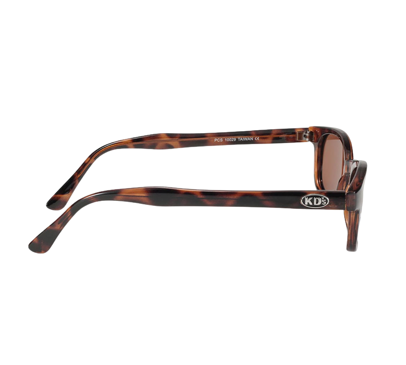 X-KD's 10029 sunglasses - Polarized amber lenses and tortoise shell design