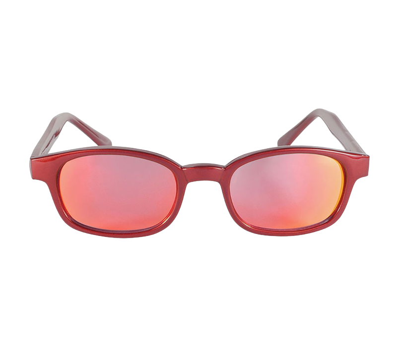 Sunglasses KD's 20124 - metallic red and mirror orange lenses