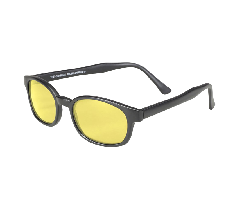 X-KD's 11112 - Yellow lenses - Matte black frame sunglasses
