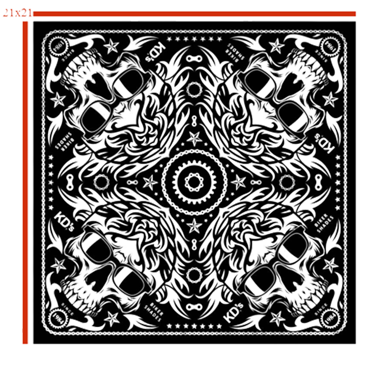Bandana skull - Black and white - KD's collector