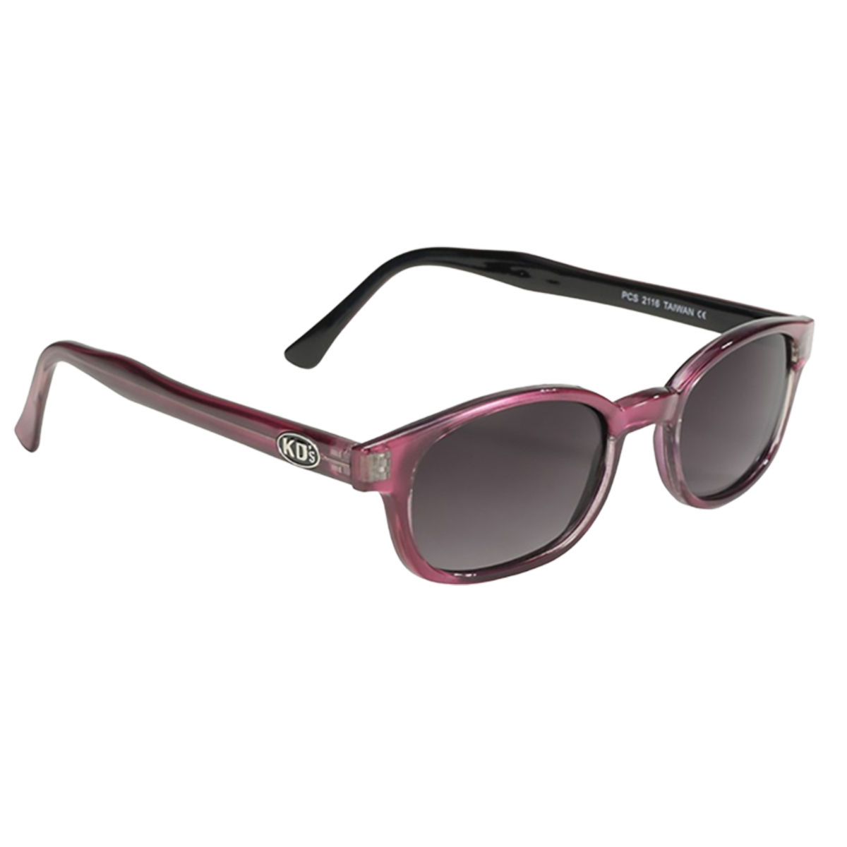 Sunglasses KD's 2116 Deco - Pearlescent purple frame and gray lenses