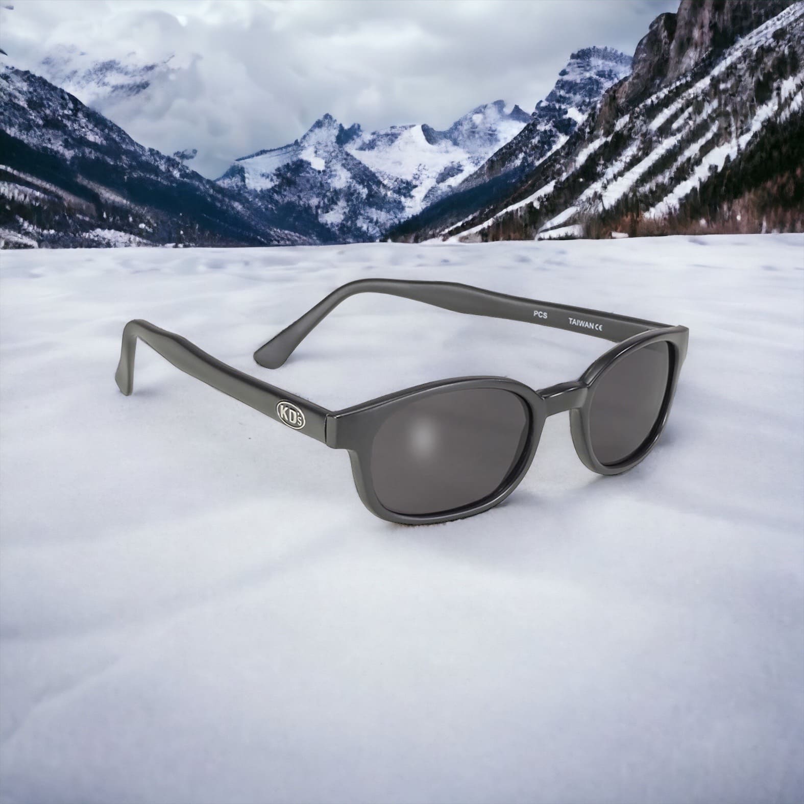 Matte Black-Gray Wrap Around Keyhole Bridge TR90 Tinted Sunglasses with  Medium Gray Sunwear Lenses - Passion