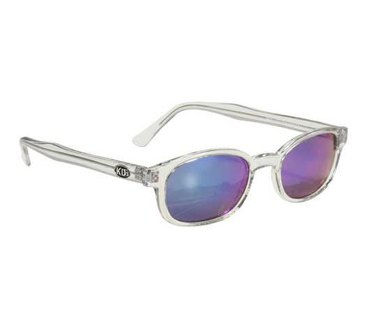 Sunglasses KD's Crystal 22018 - Clear frame and colored mirror lenses