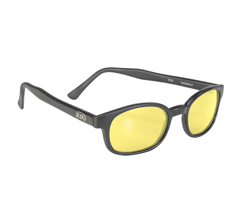 X-KD's 11112 - Yellow lenses - Matte black frame sunglasses