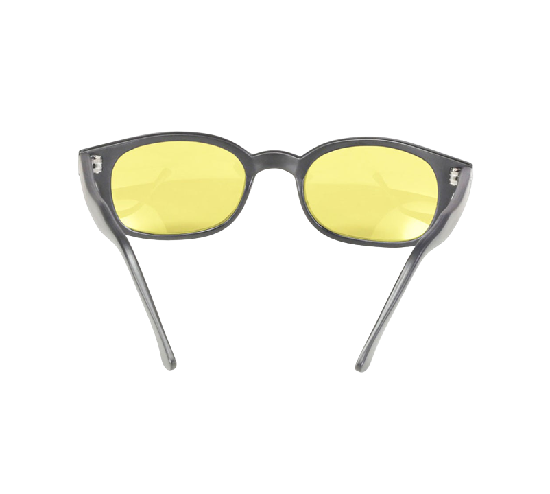 X-KD's 11112 - Yellow lenses - Matte black frame sunglasses