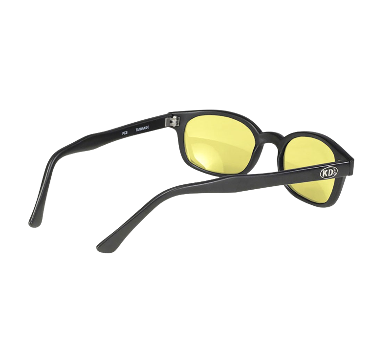 X-KD's 11112 - Yellow lenses - Matte black frame sunglasses