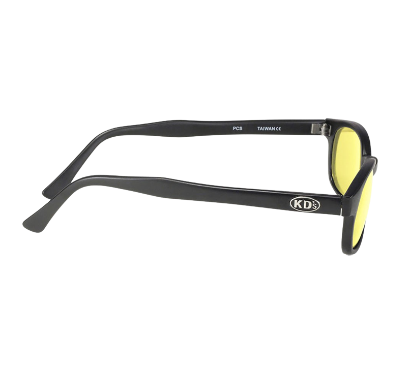 X-KD's 11112 - Yellow lenses - Matte black frame sunglasses